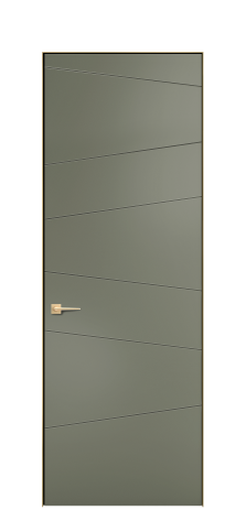 Дверь межкомнатная Твист 03 Цвет Зеленый Покрытие ЭМАЛИ Эмаль Наличник Скрытый короб золото Цена 44970