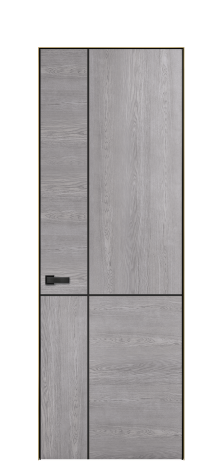 Дверь межкомнатная Юнит Слот 10-122 Цвет Дуб Кварц Покрытие ШПОН Дуб Наличник Скрытый короб золото Цена 72253