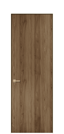 Дверь межкомнатная Ветро 19 Цвет Орех классический Покрытие ПВХ ПОД ДЕРЕВО Наличник  Скрытый короб золото Цена 49931